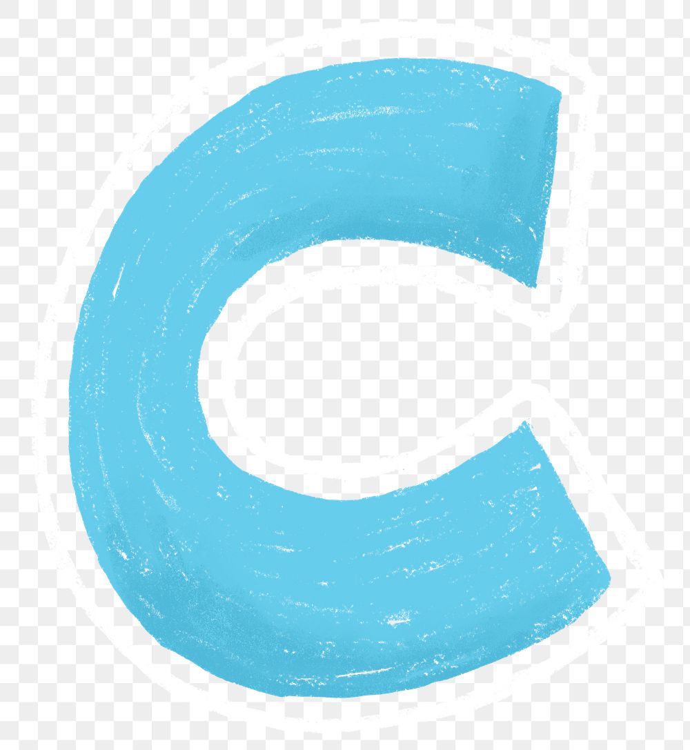Letter c png  crayon font, transparent background