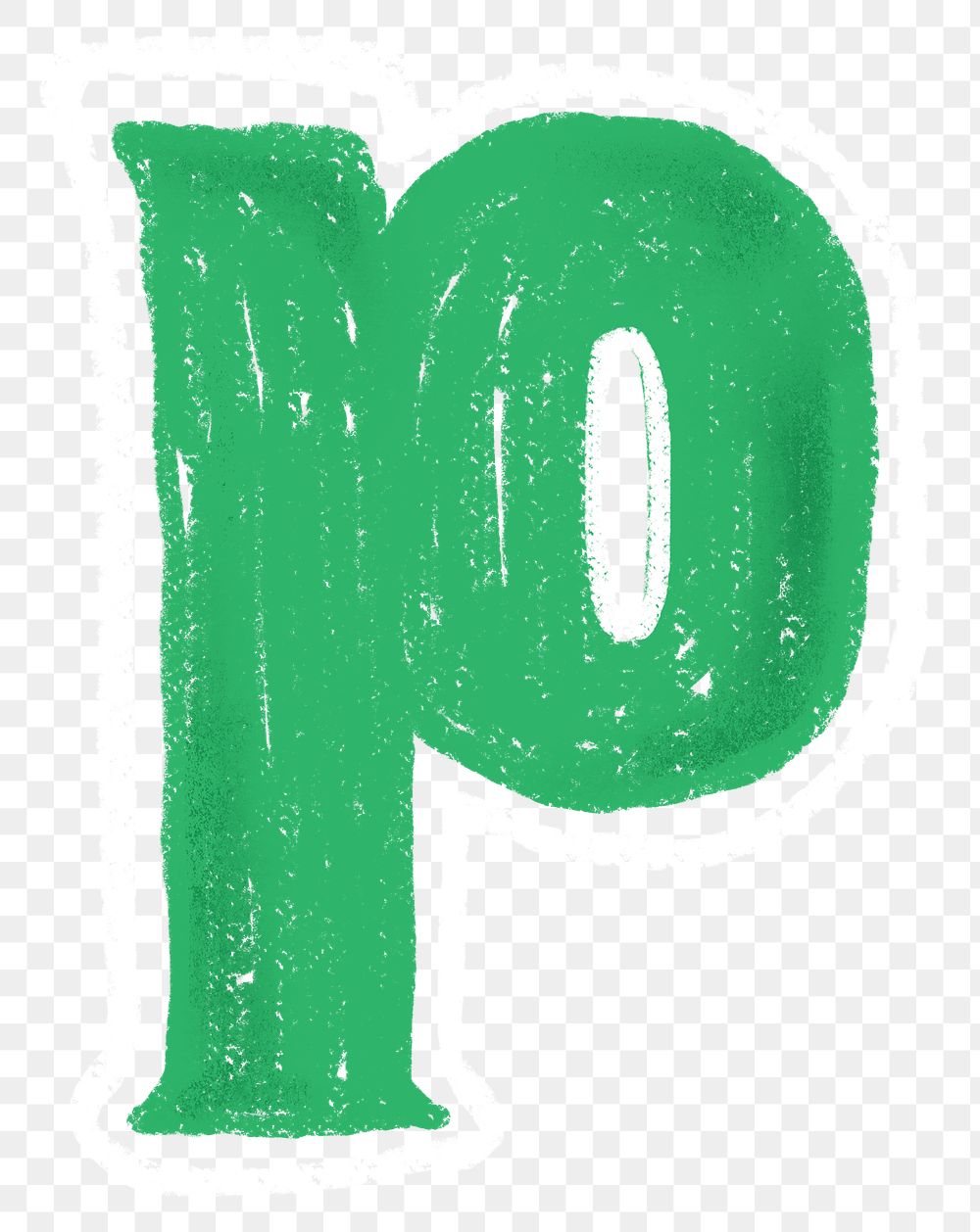 Letter p png  crayon font, transparent background