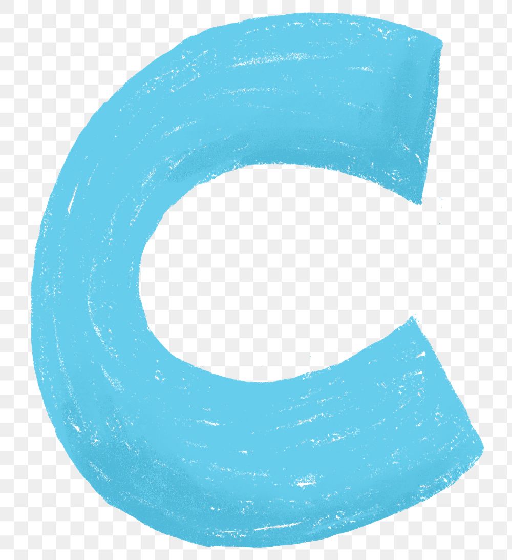 Letter c png  crayon font, transparent background