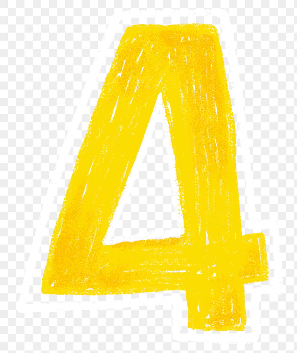 Number png  crayon font, transparent background