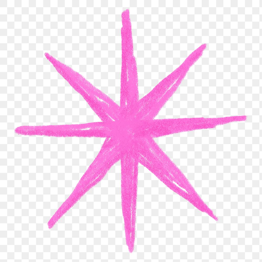 Pink blink icon png cute crayon shape, transparent background