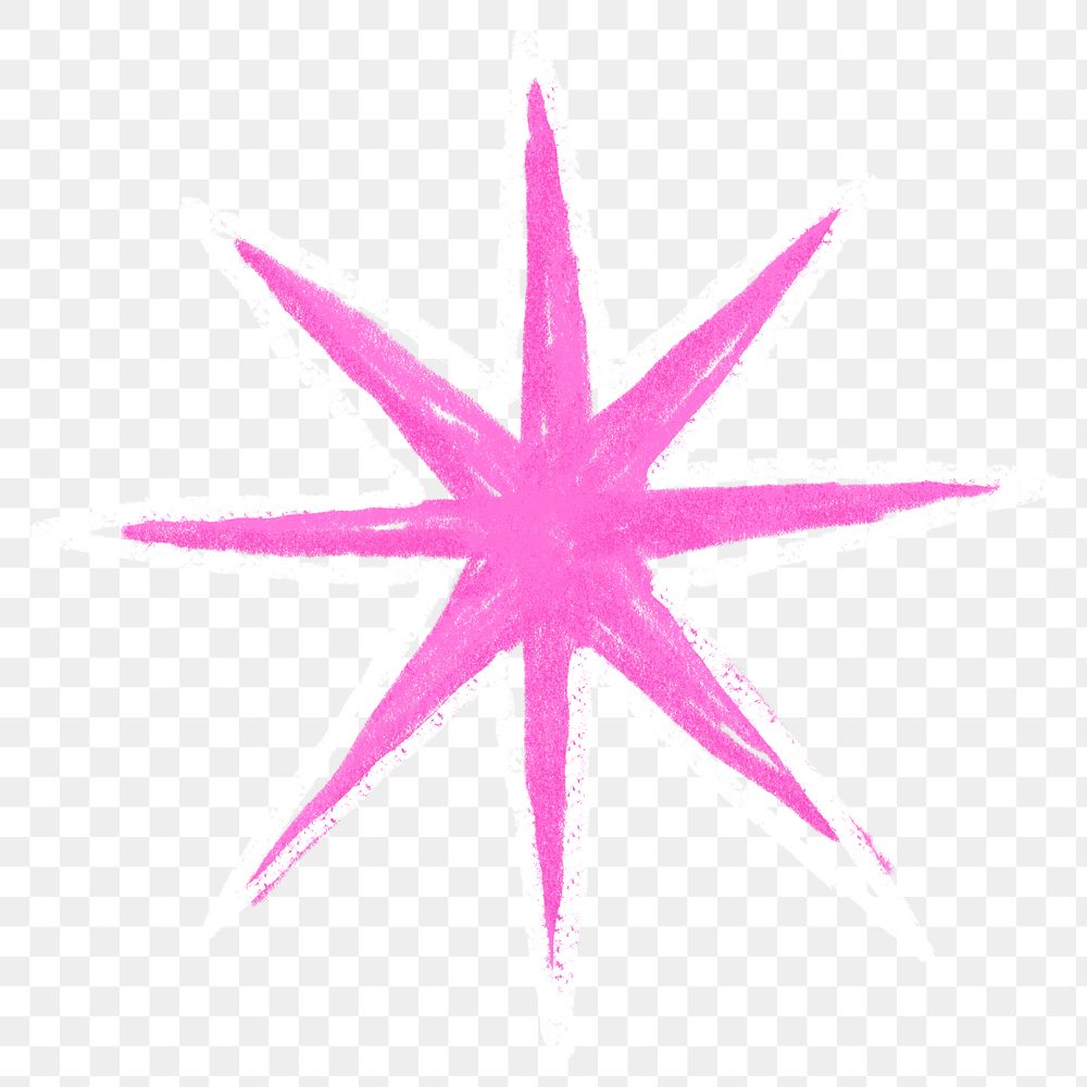 Pink blink icon png cute crayon shape, transparent background