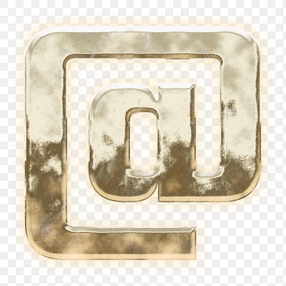 PNG gold at the rate sign, transparent background