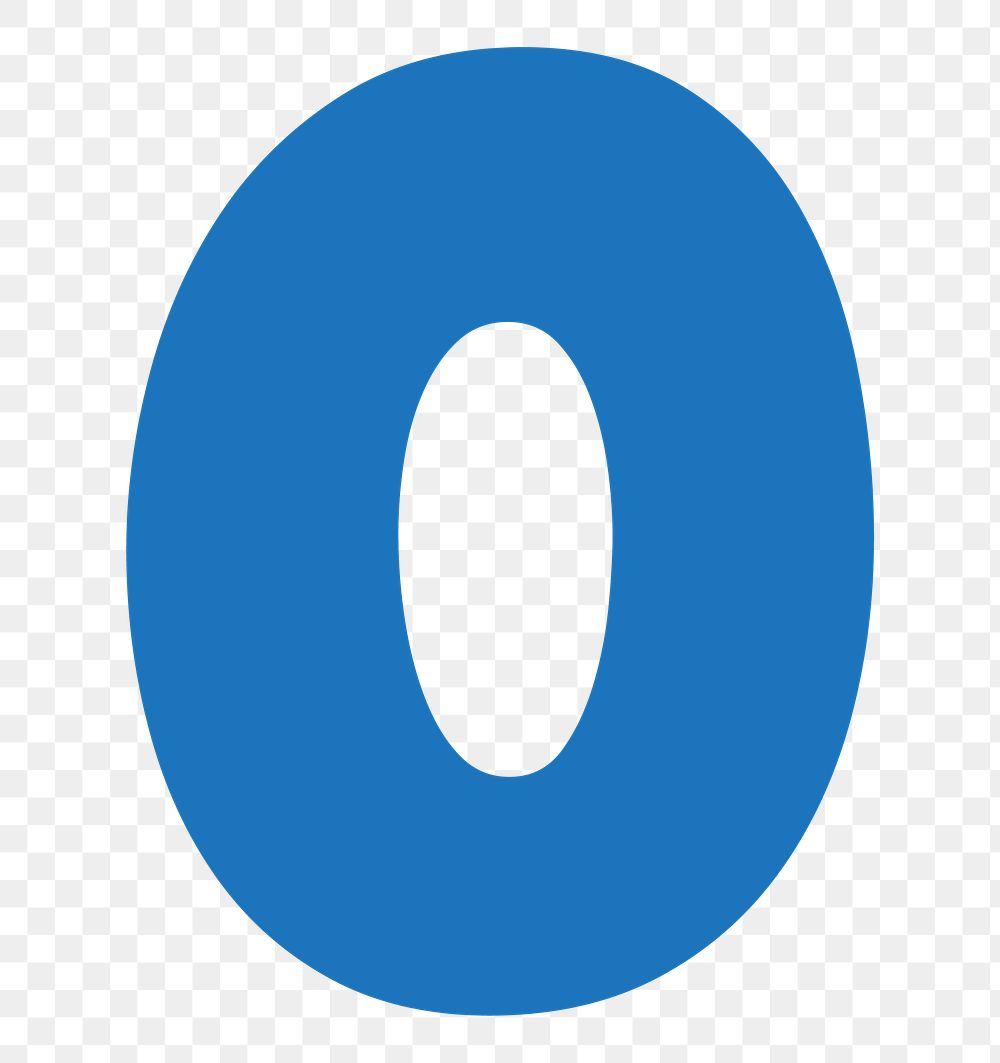 Letter O png blue font, transparent background
