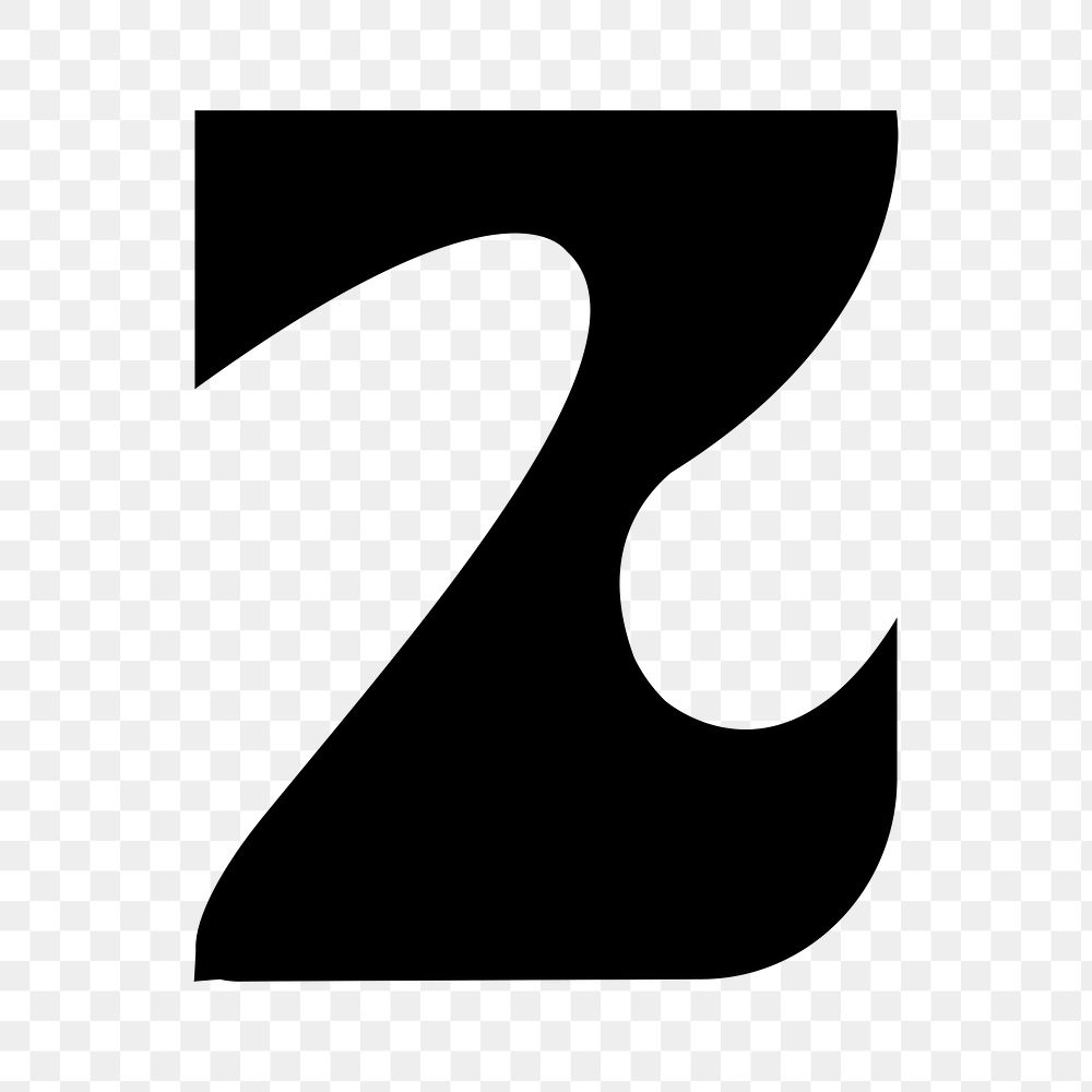 Letter Z png retro psychedelic alphabet, transparent background