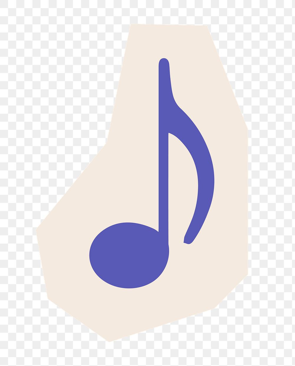 Music note png paper cut, transparent background