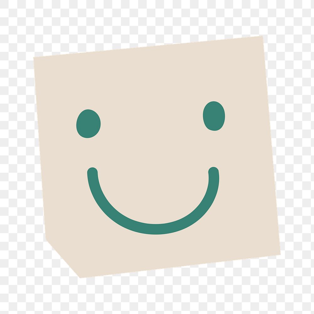 Smiling face png paper cut, transparent background