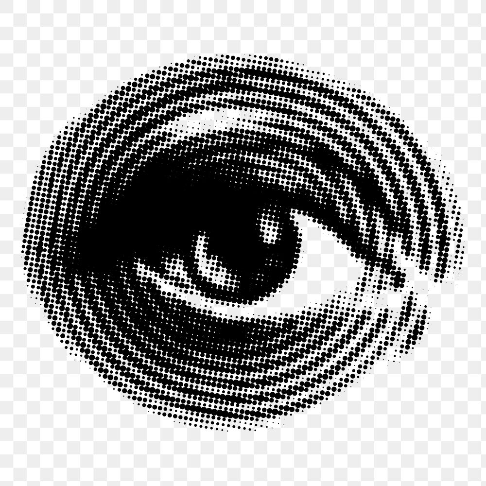 PNG Eye halftone design, transparent background