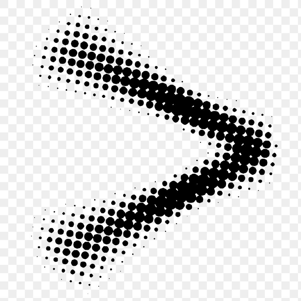 PNG Cool halftone font symbol, transparent background