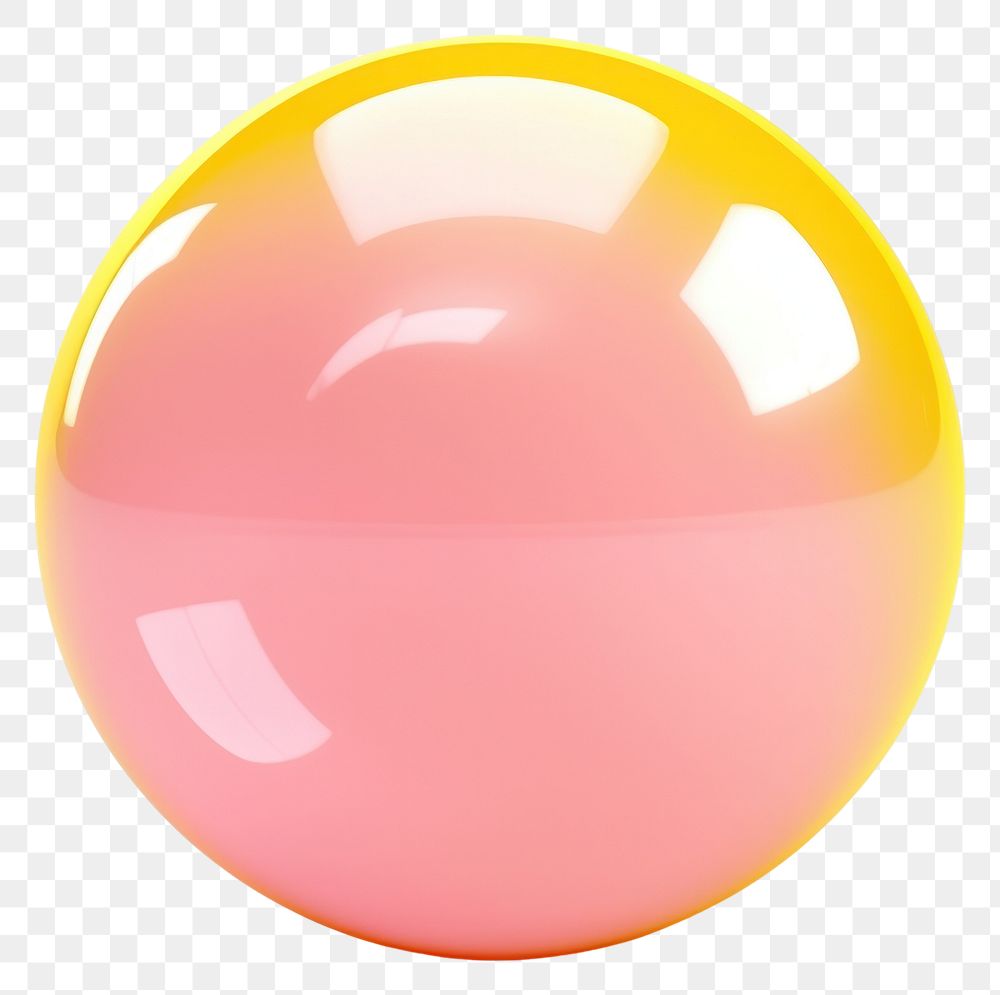 PNG Yellow bubble gum balloon sphere disk.