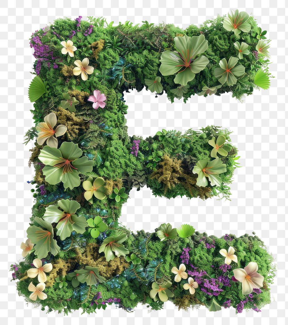 PNG  E letter symbol number plant.