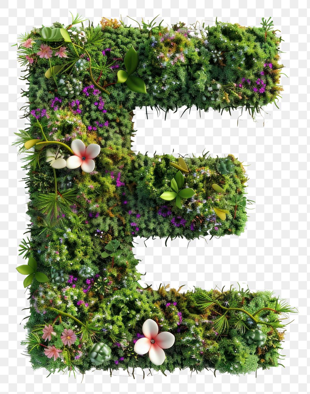PNG  E letter flower blossom symbol.