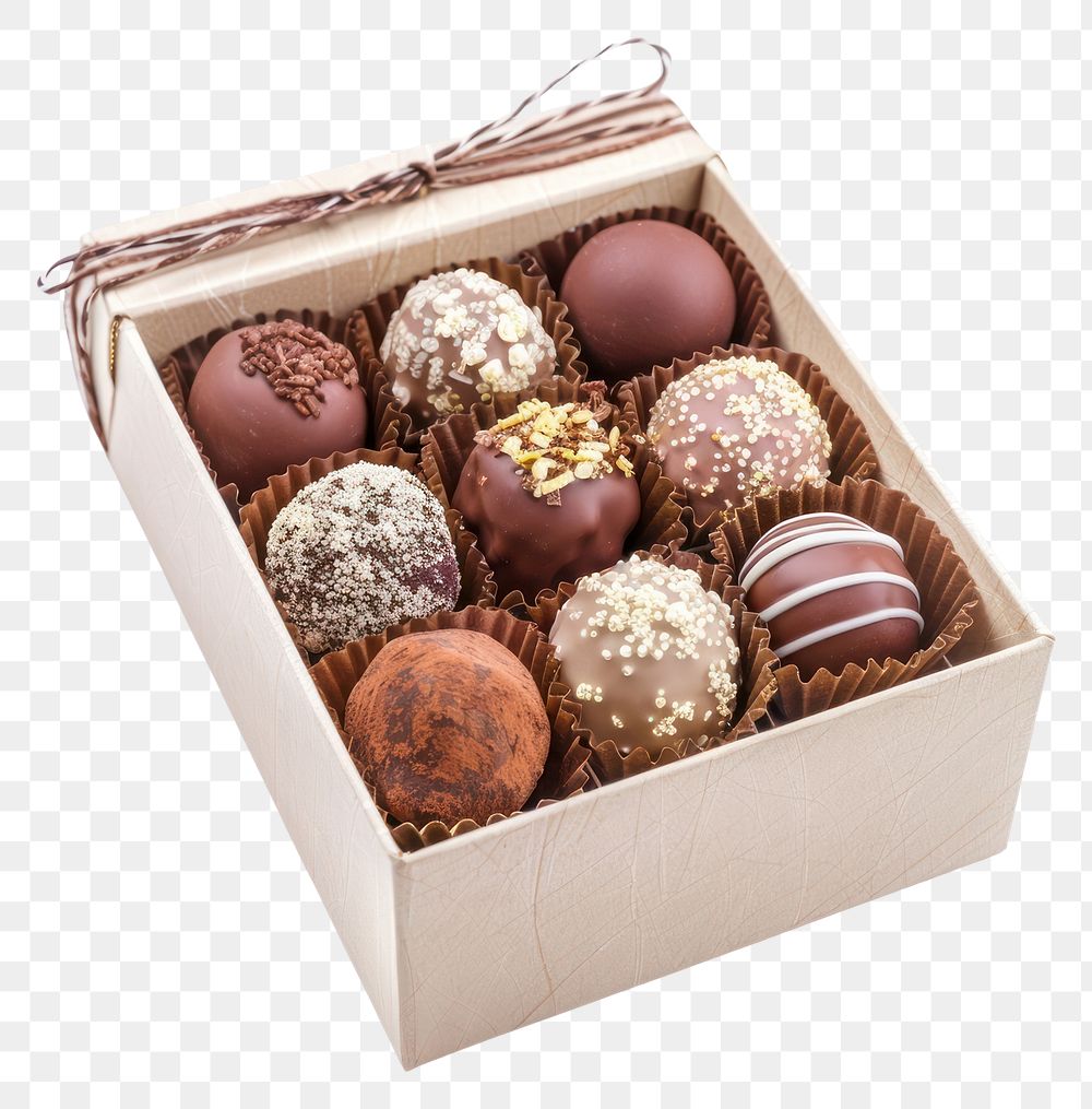 PNG Chocolate truffles box confectionery football.