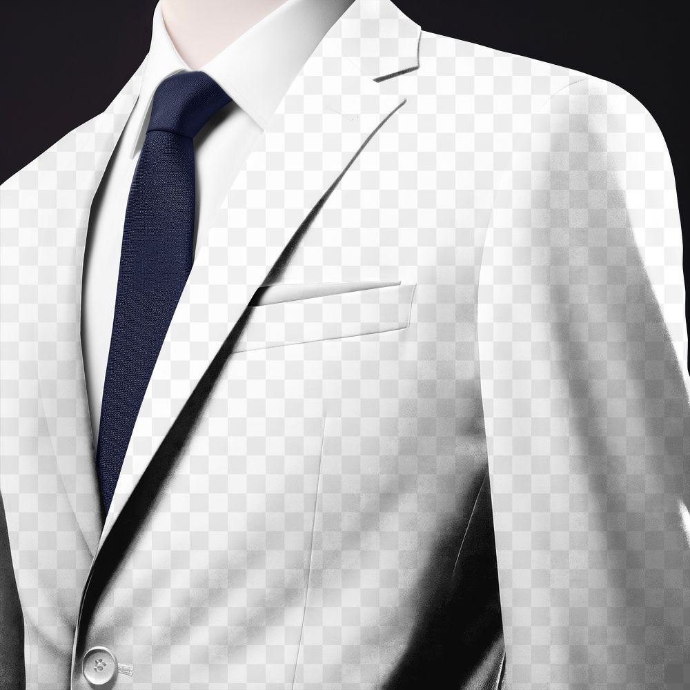 PNG suit mockup, transparent design