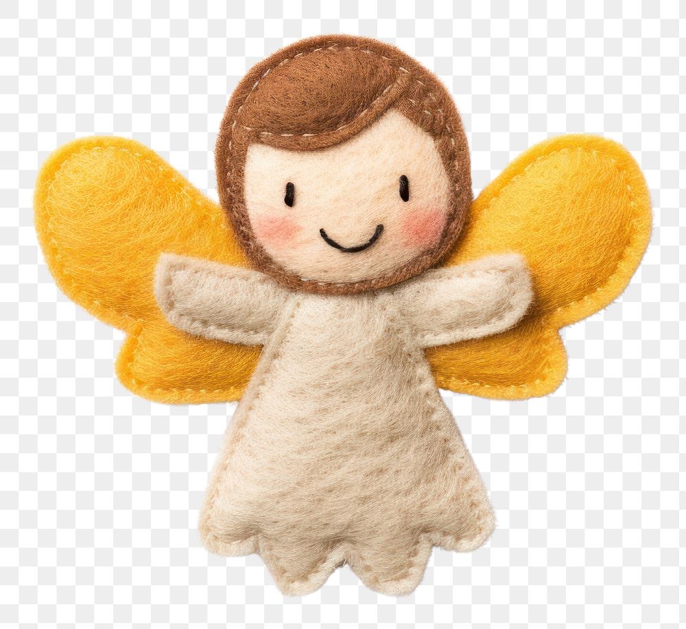 PNG Felt stickers of a single angel confectionery accessories accessory.
