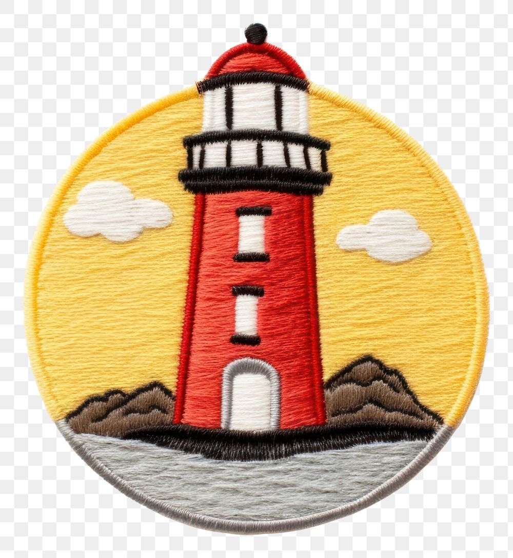 PNG Felt stickers of a single lighthouse architecture accessories accessory