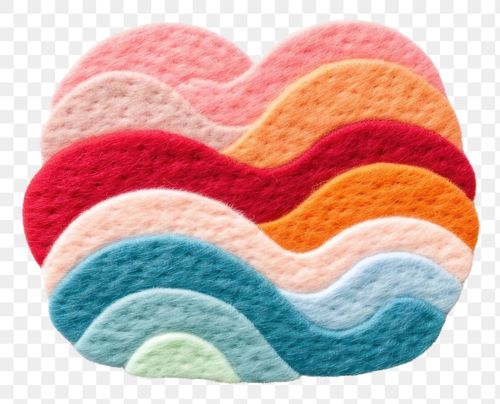 PNG Felt stickers of a single wave rug home decor smoke pipe.