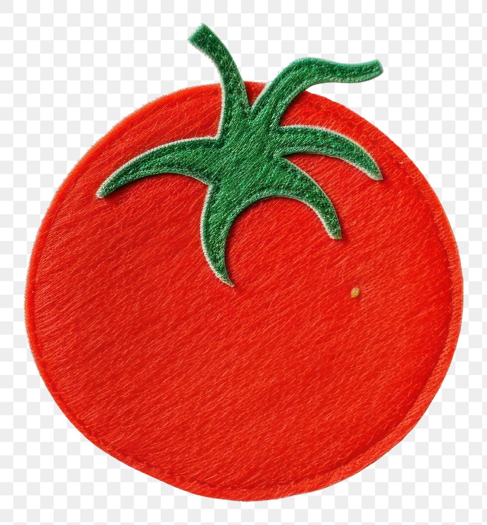 PNG Felt stickers of a single tomato accessories accessory produce.