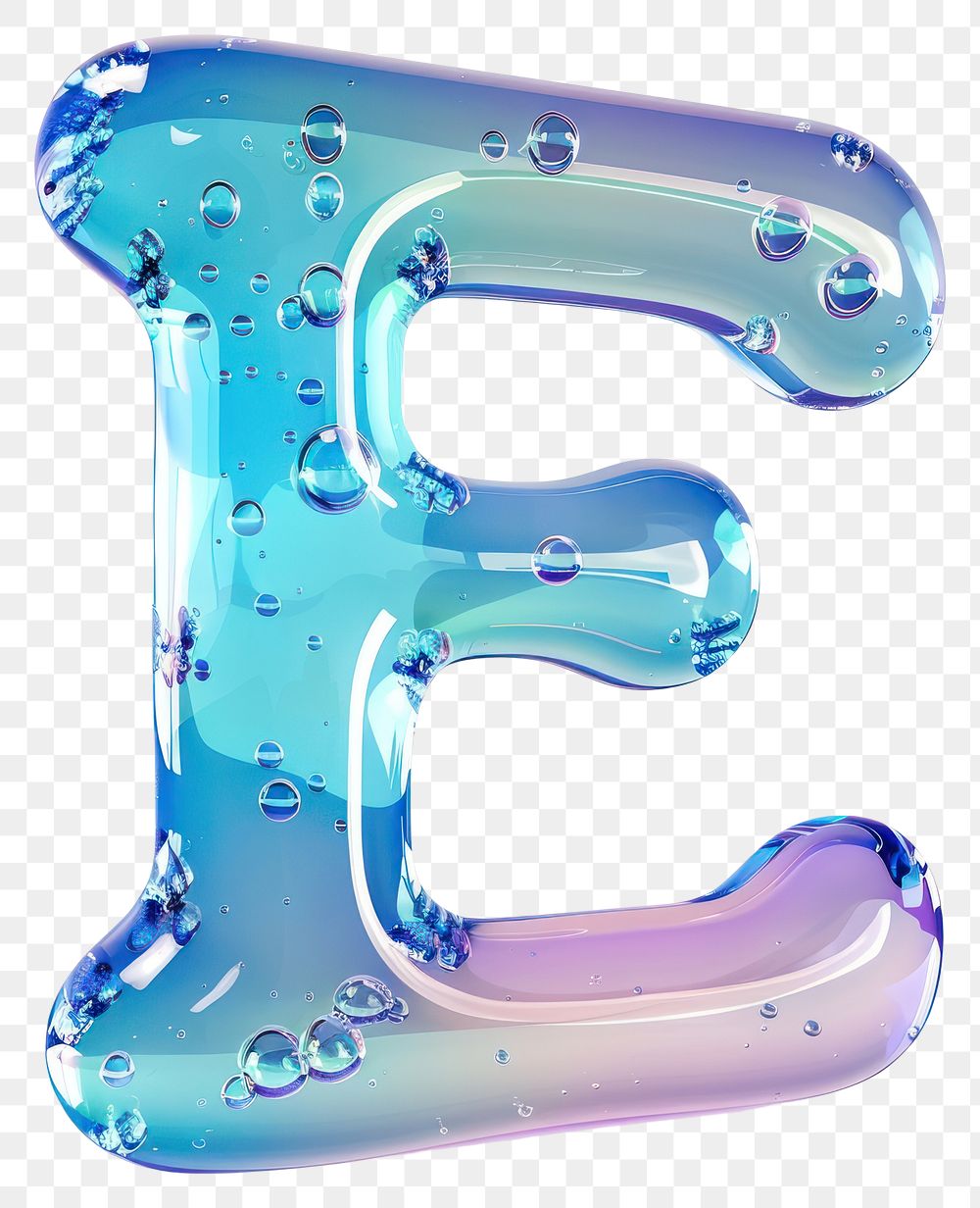 PNG Letter E number symbol turquoise.