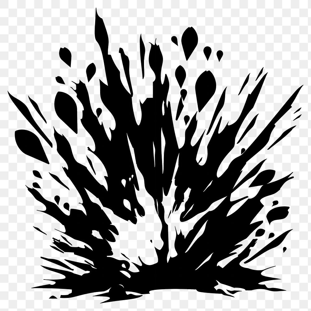 PNG Disaster silhouette stencil bonfire.