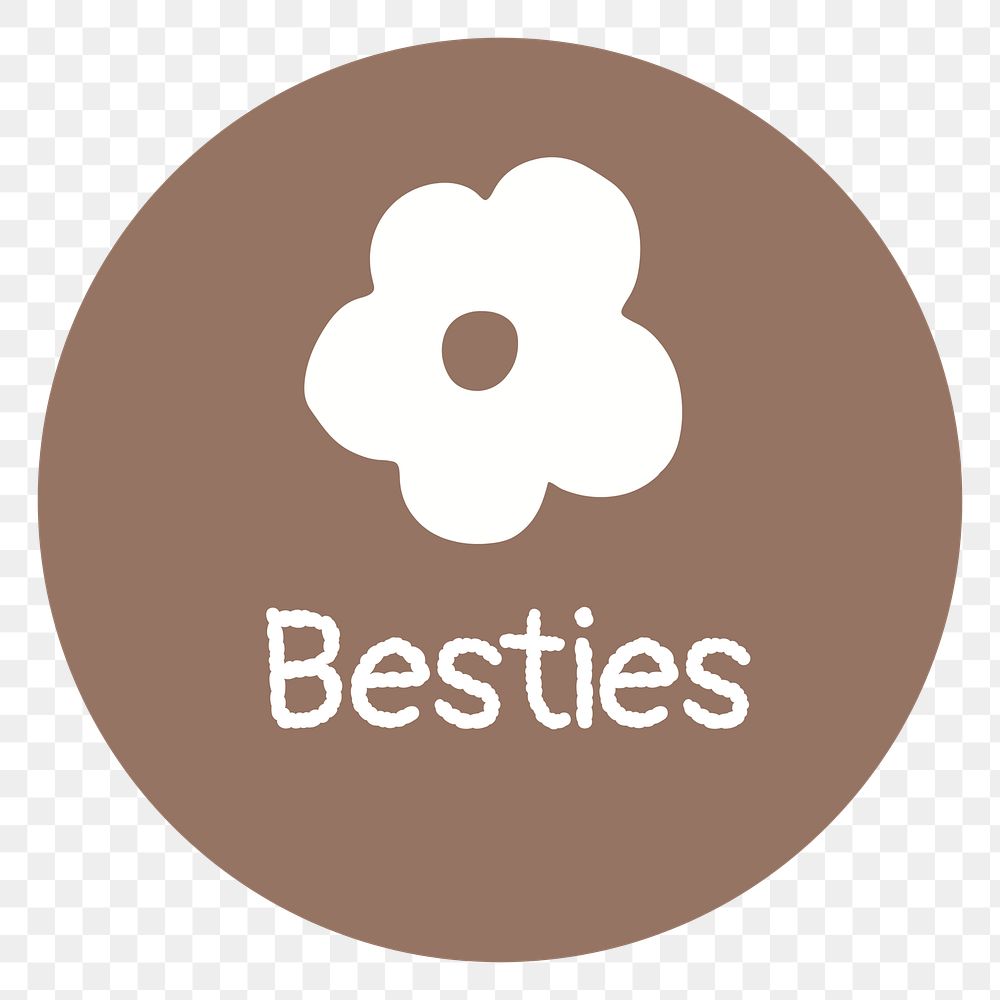 PNG bestie  IG story cover template, transparent background