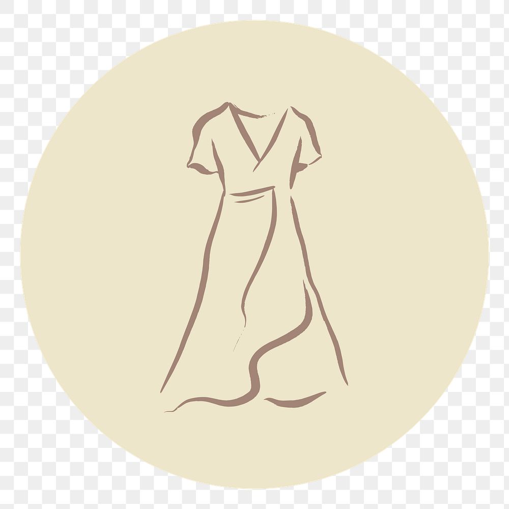 PNG dress IG story cover template, transparent background