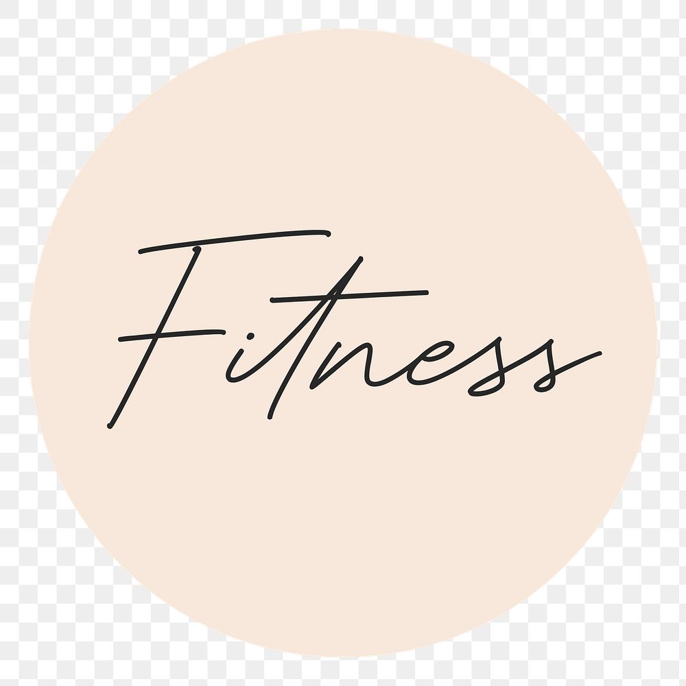 PNG fitness IG story cover template, transparent background