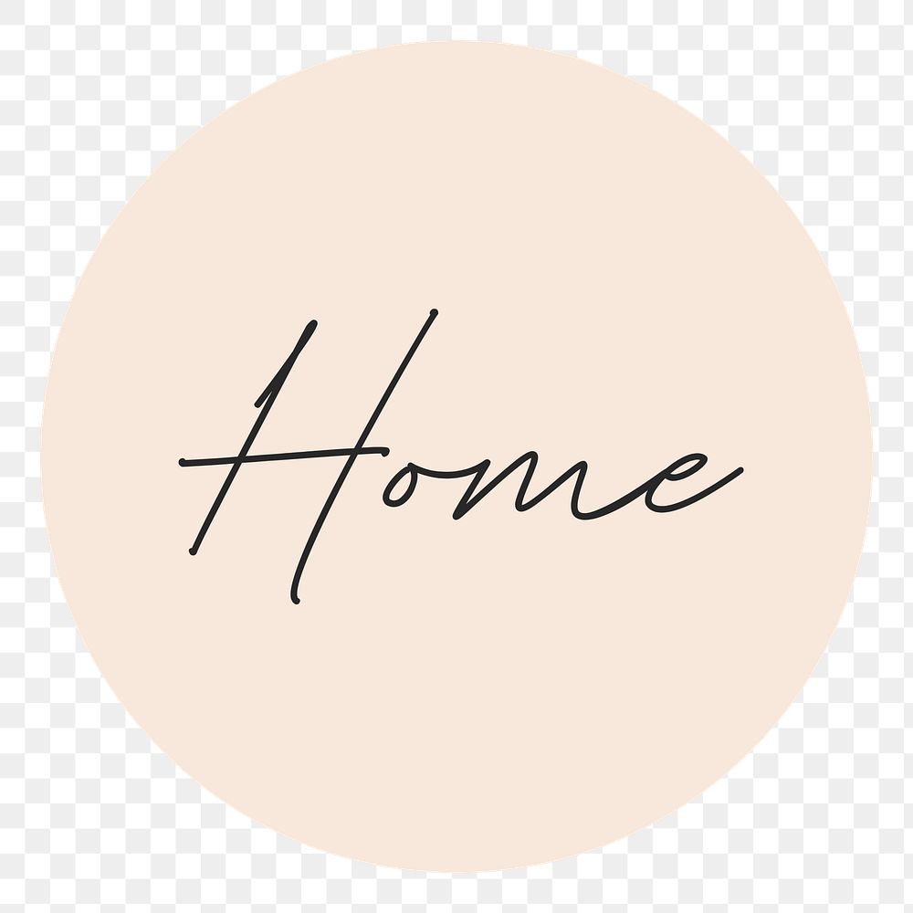 PNG home IG story cover template, transparent background