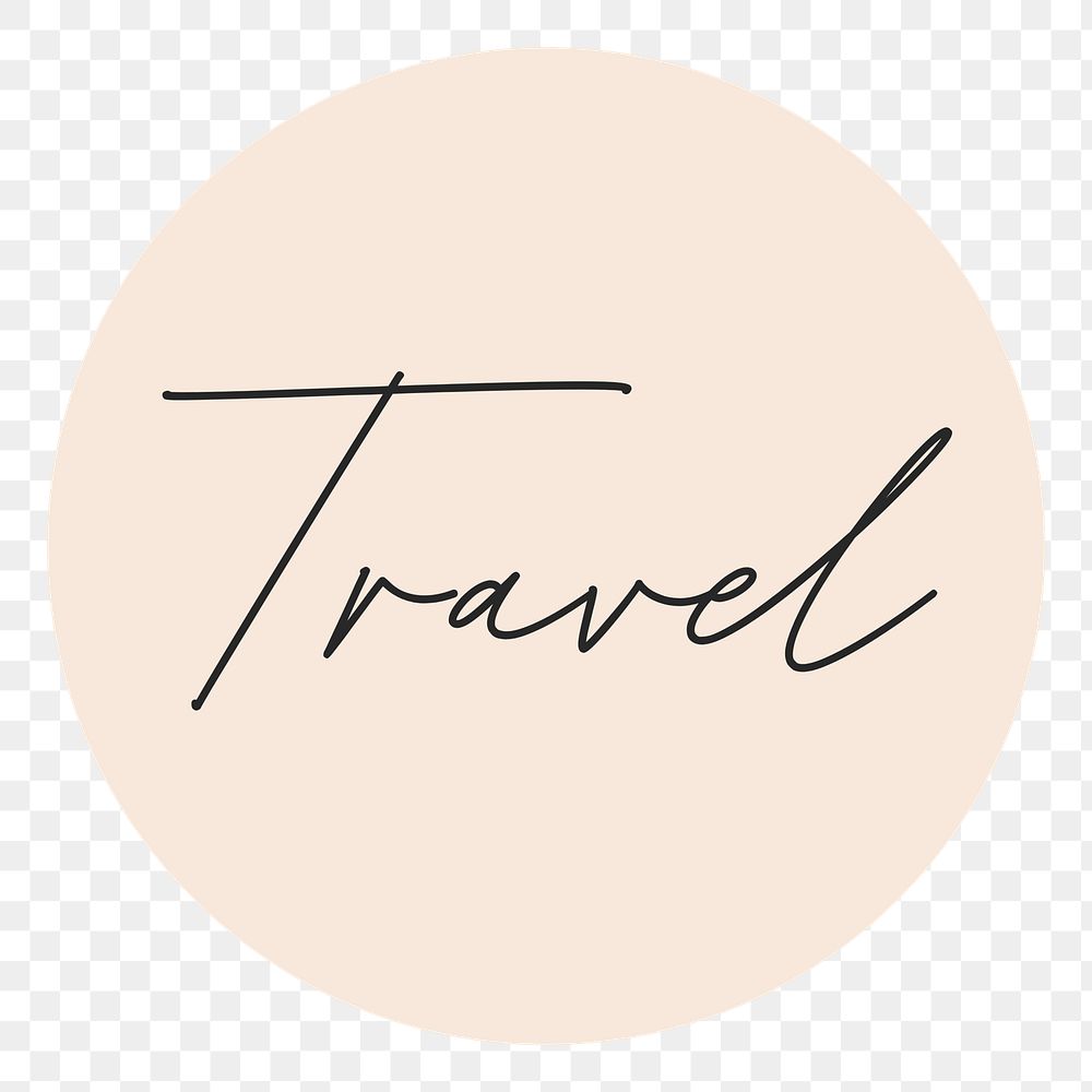 PNG travel IG story cover template, transparent background