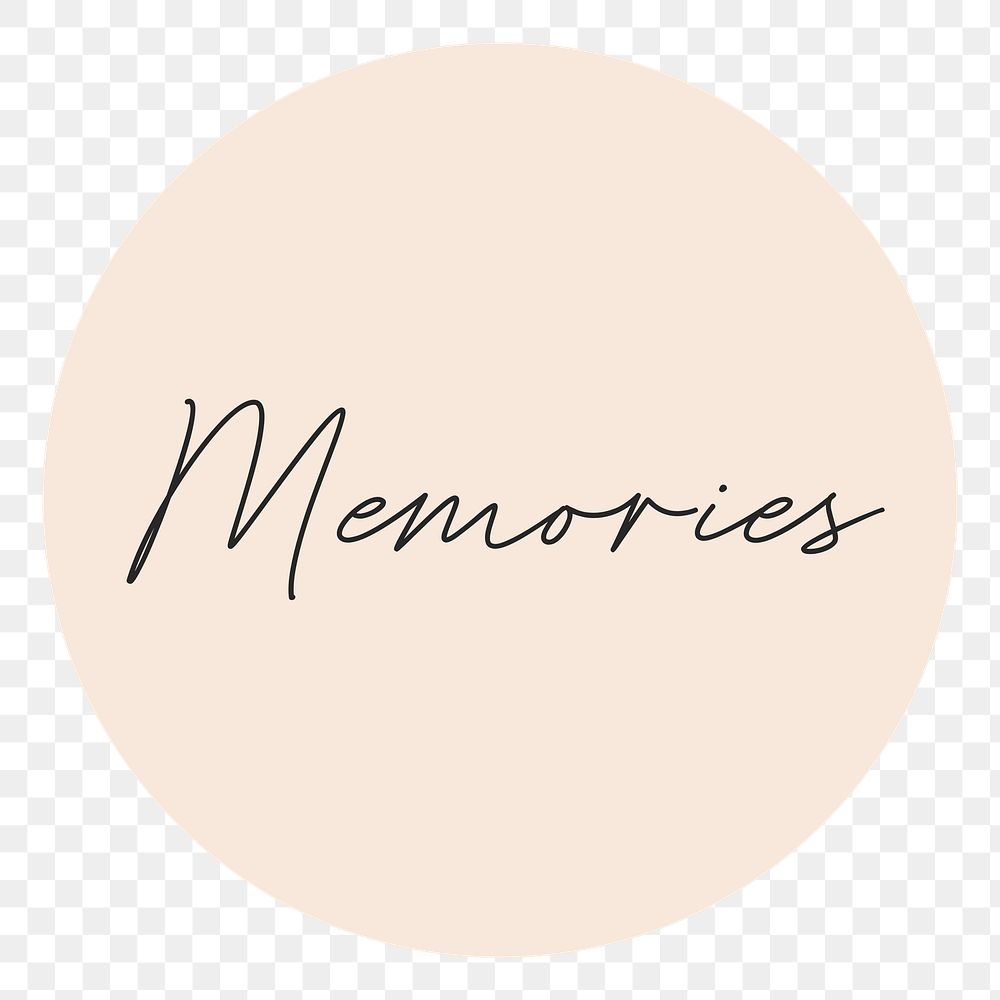 PNG memory IG story cover template, transparent background