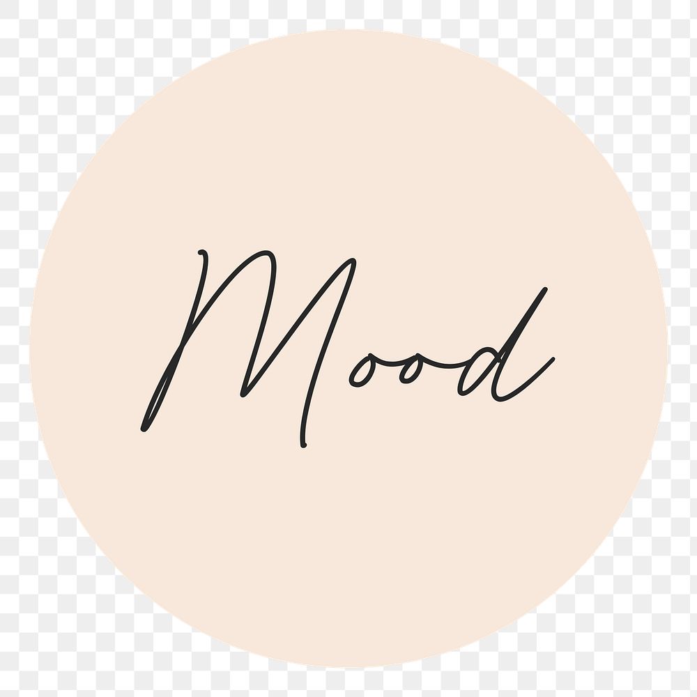 PNG mood IG story cover template, transparent background