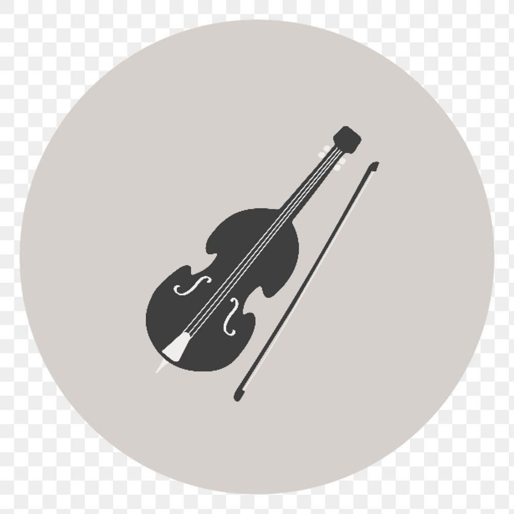 PNG violin IG story cover template, transparent background