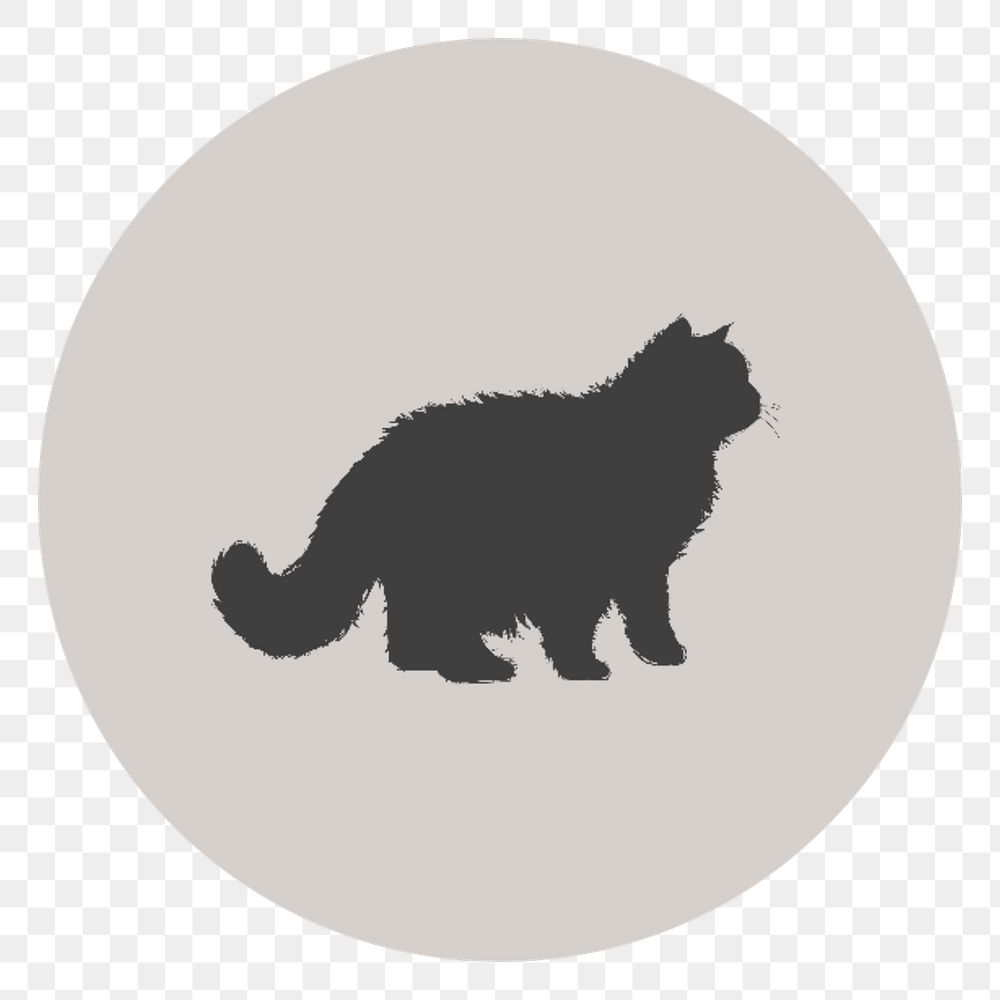 PNG cat IG story cover template, transparent background
