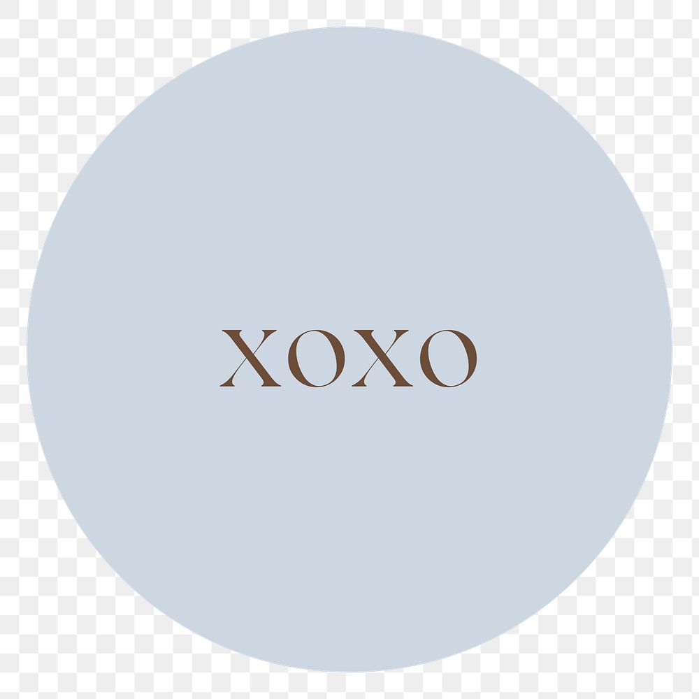 PNG xoxo IG story cover template, transparent background