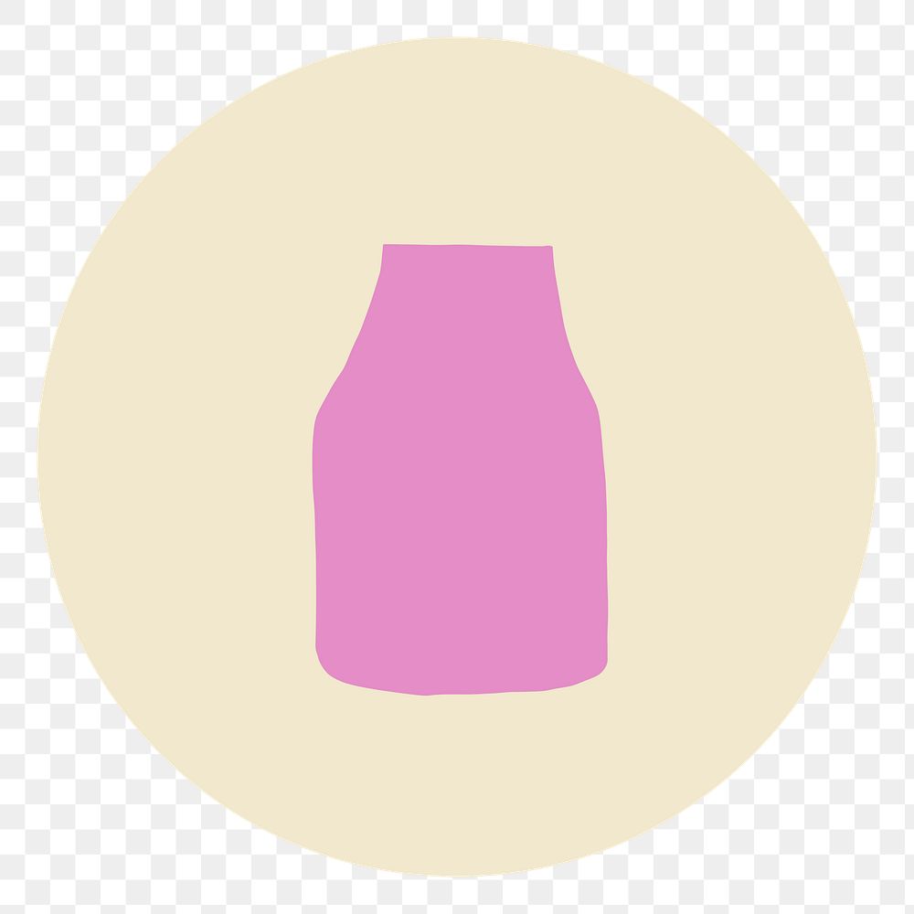 PNG pink vase IG story cover template, transparent background
