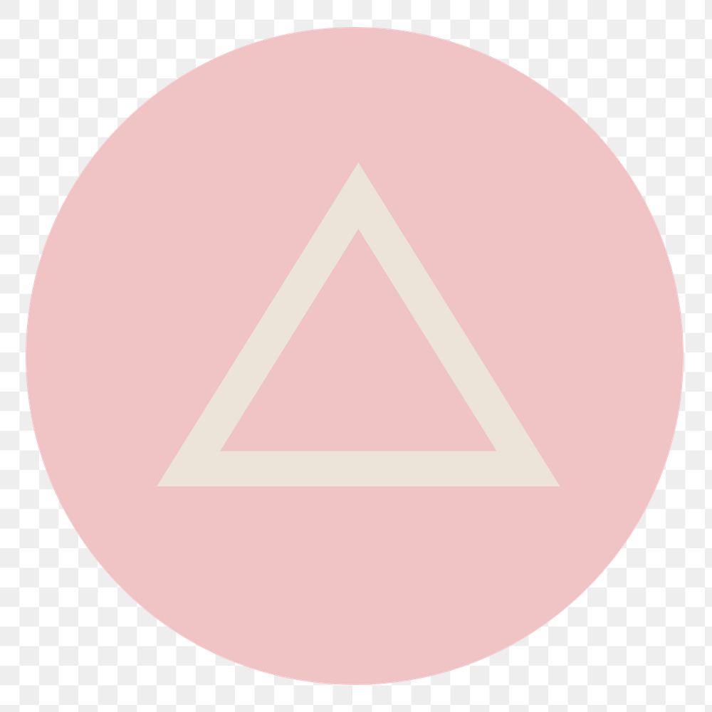 Pink triangle  png geometric shape IG highlight story cover template, transparent background