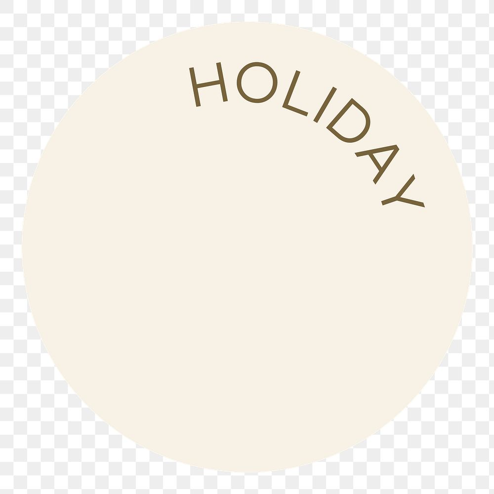 Beige holidays png Instagram story highlight cover template, transparent background