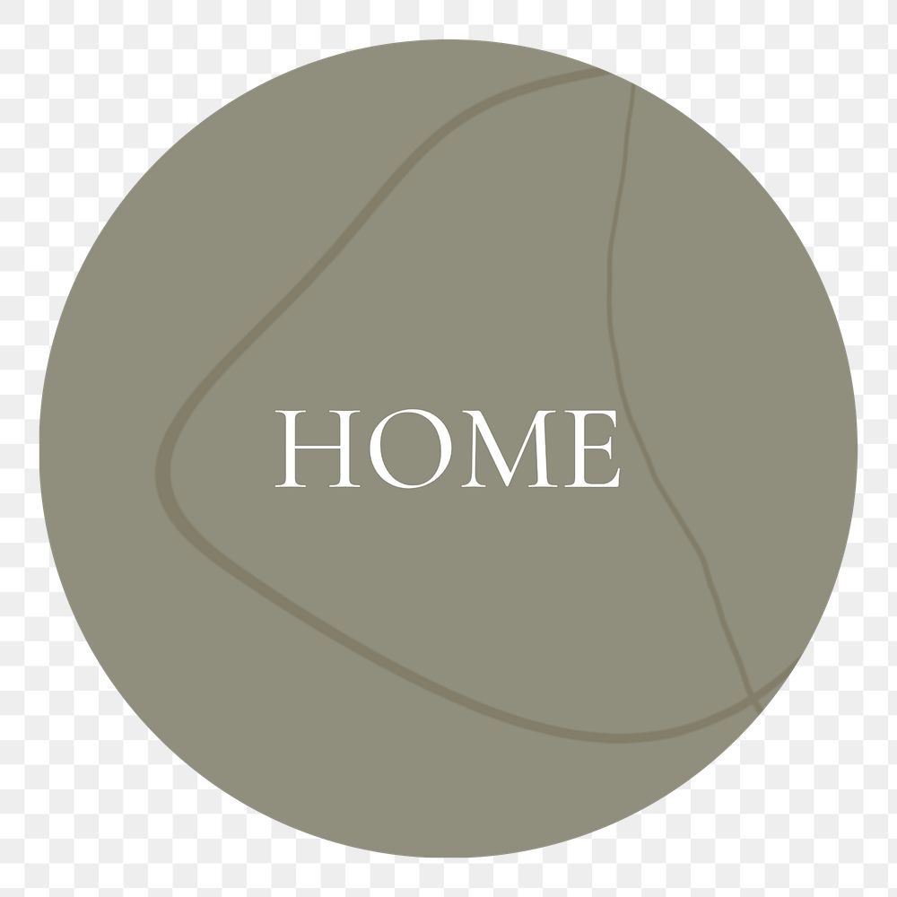 Dull green home png Instagram story highlight cover template, transparent background