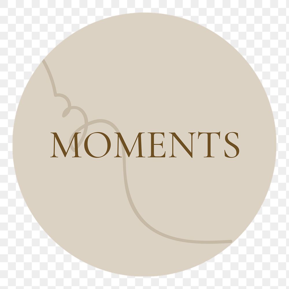 Earth tone moments png Instagram story highlight cover template, transparent background