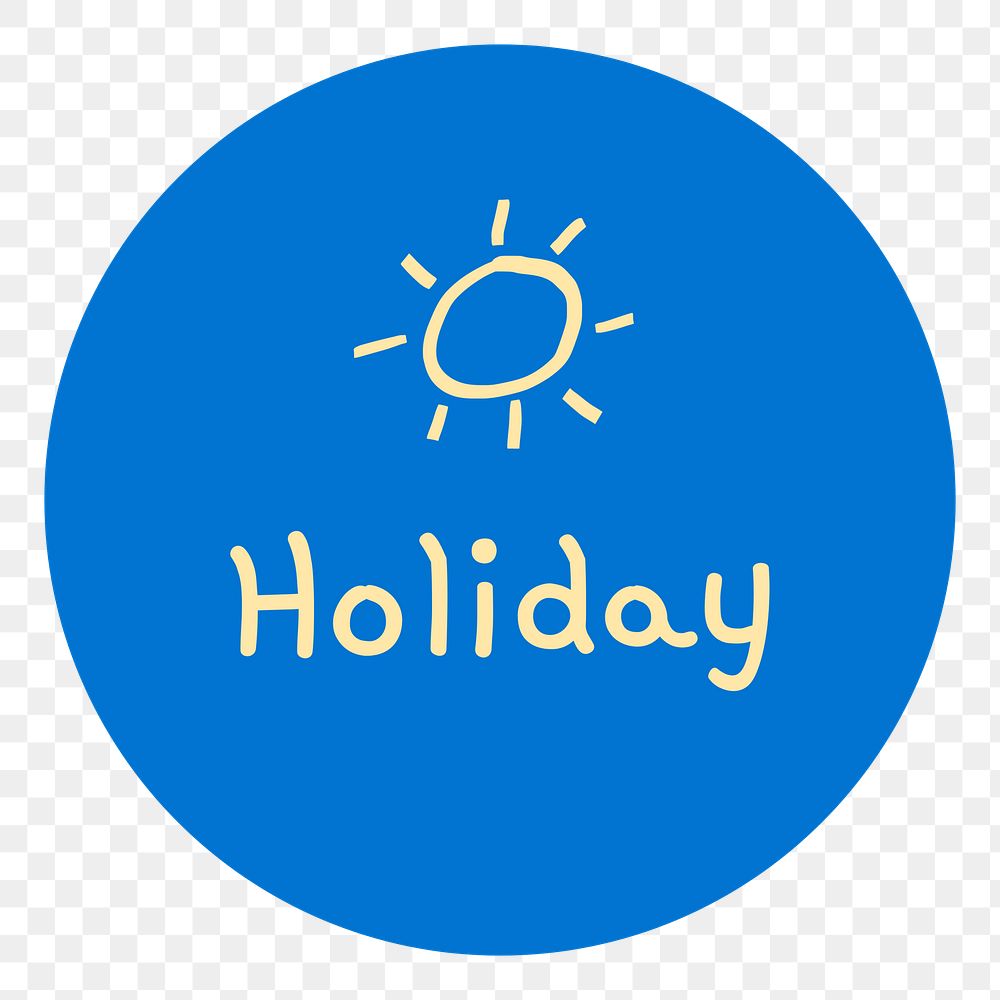 Blue holidays png Instagram story highlight cover template, transparent background