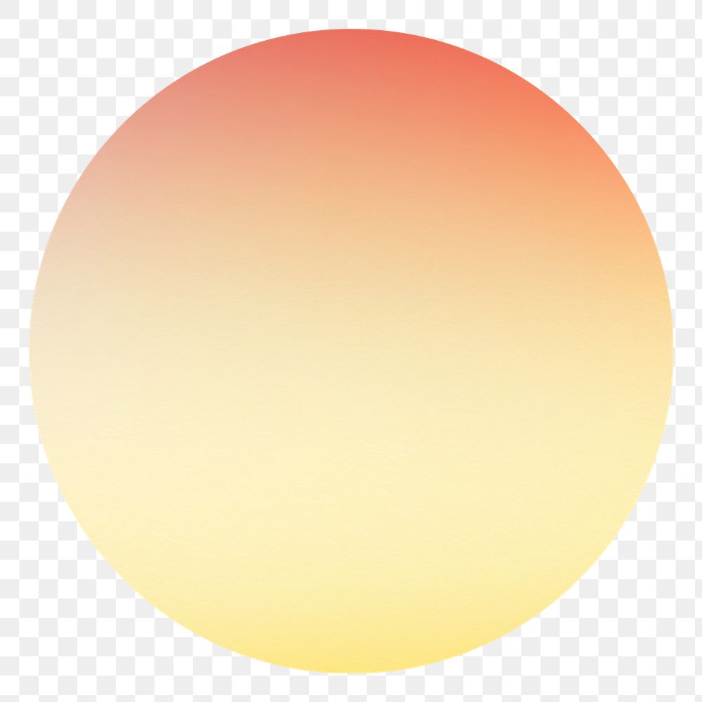 PNG orange aura gradient  Instagram highlight cover template, transparent background