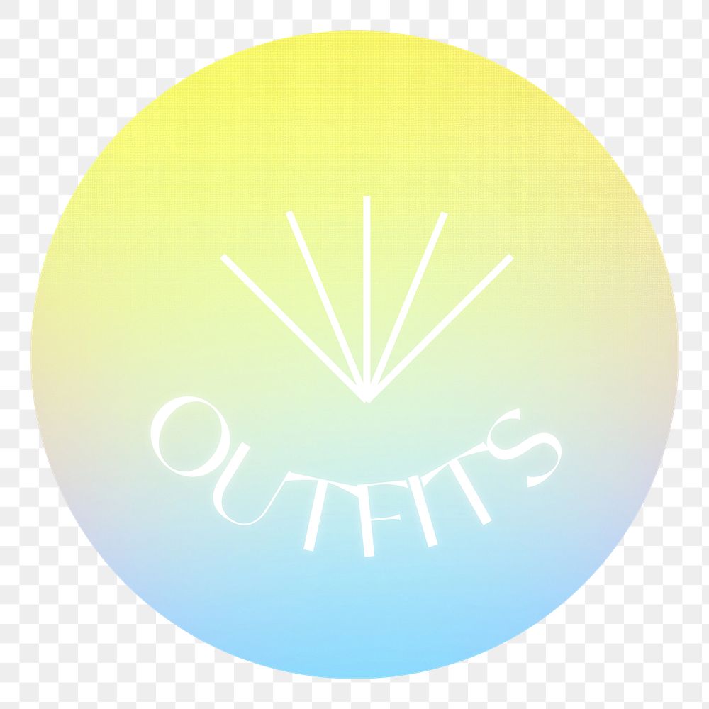 PNG outfits aura gradient  Instagram highlight cover template, transparent background
