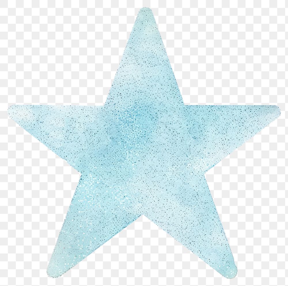 PNG Clean light blue star glitter turquoise outdoors symbol.
