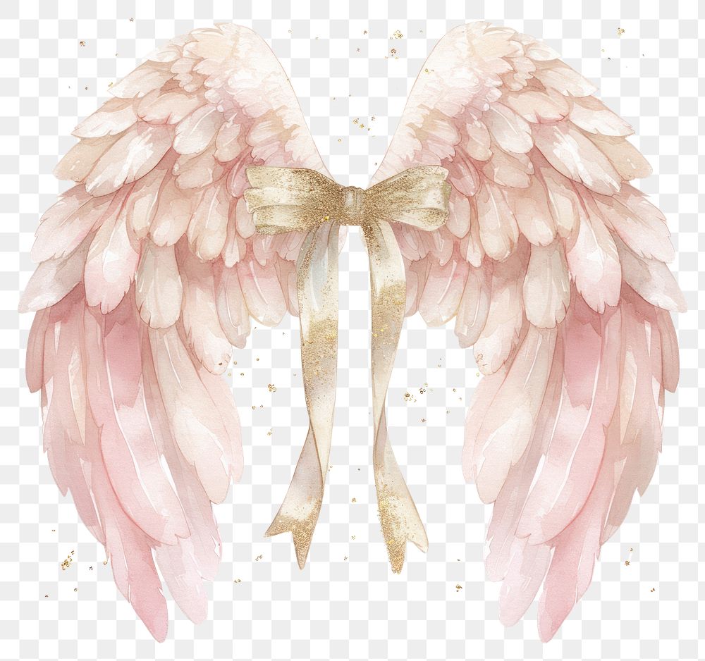 PNG Coquette angel wings chandelier archangel lamp.