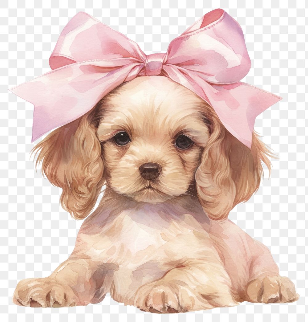 PNG Coquette puppy spaniel animal canine.