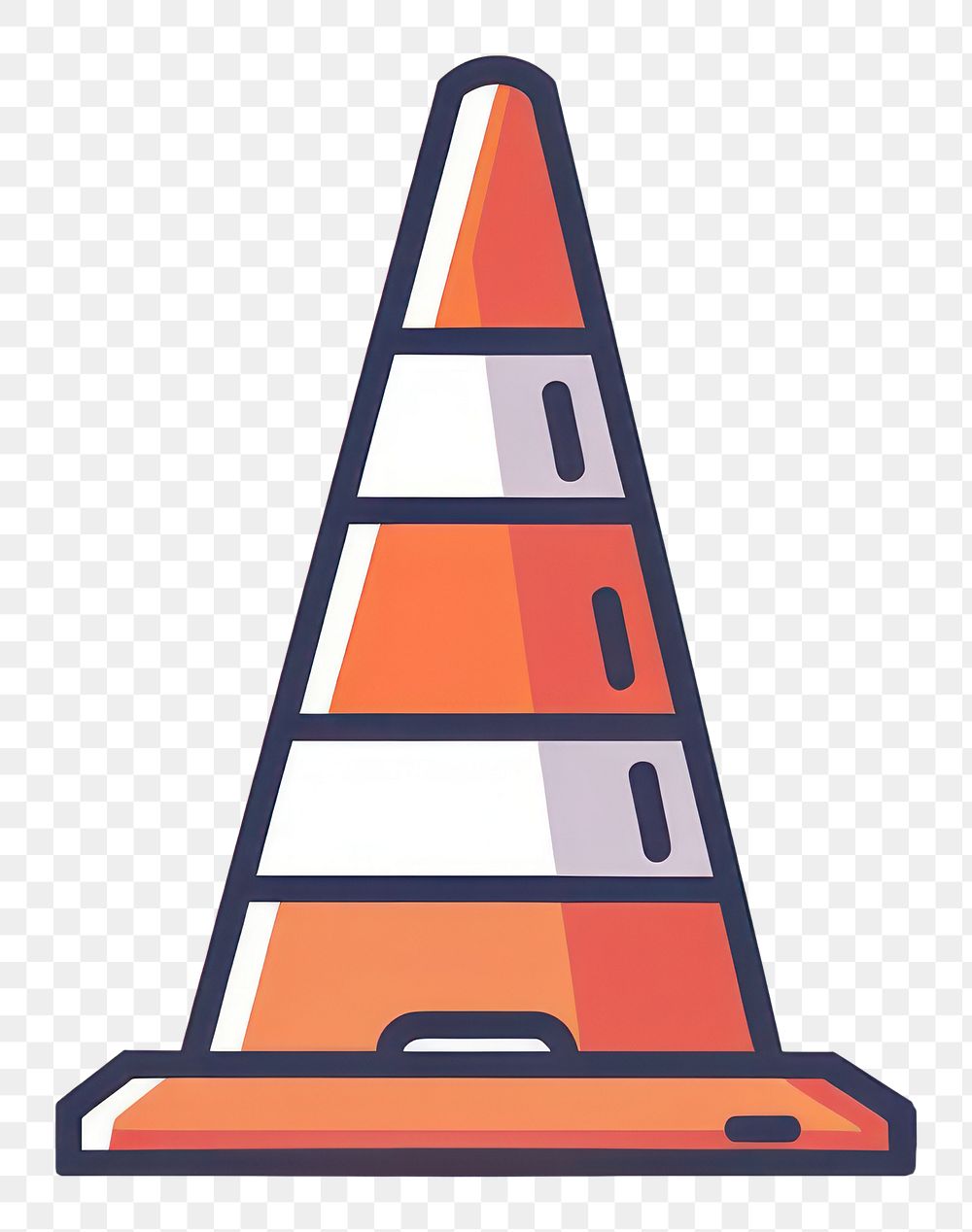 PNG Traffic cone flat illustration weaponry rocket fence.