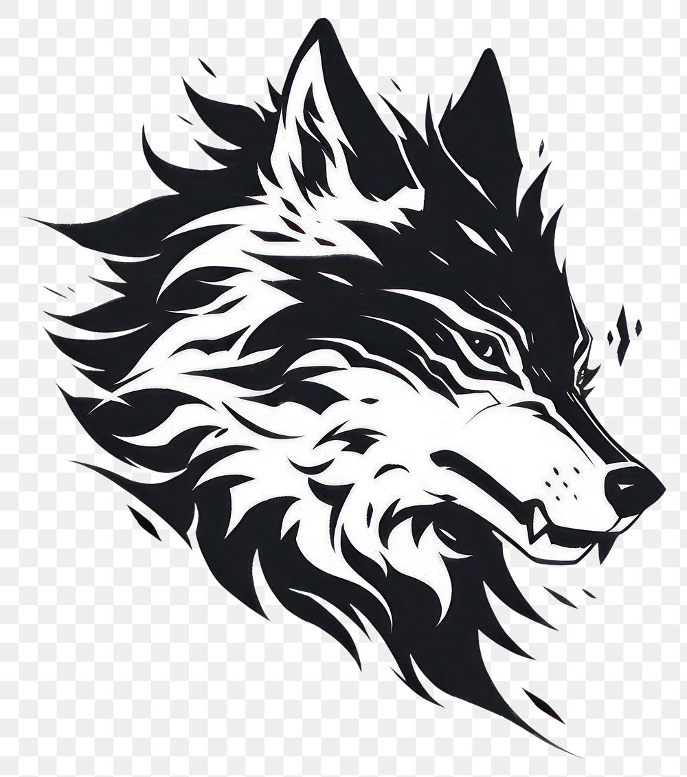 PNG Wolf Animal animal wolf stencil.