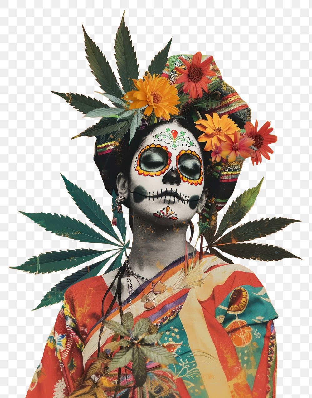 PNG Marijuana woman face graphics.