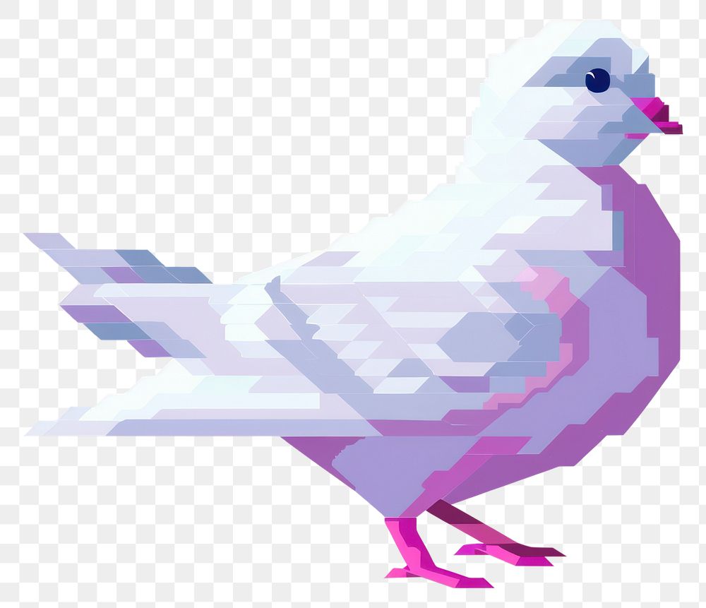 PNG Dove pixel animal pigeon person.