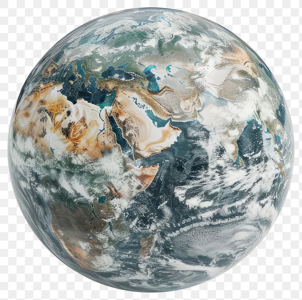 PNG Realistic earth sphere astronomy universe.